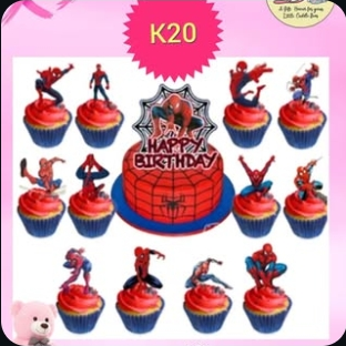 Spider-Man birthday cupcake toppers